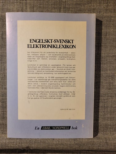 Engelskt-svenskt elektroniklexikon av John Schröder, 1982