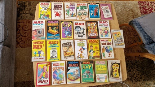 Vintage stor samling pocket, seriepocket, böcker buskis - MAD . 25 st.