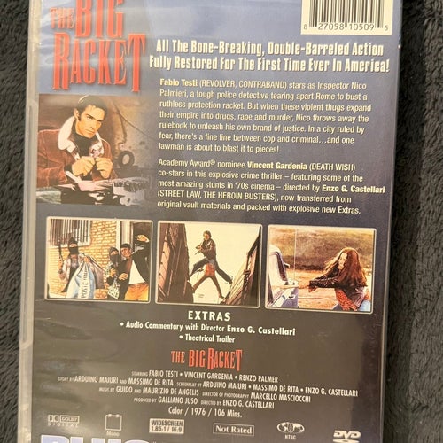 The Big Racket, Blue Underground - Enzo G. Castellari - DVD - Regionsfri