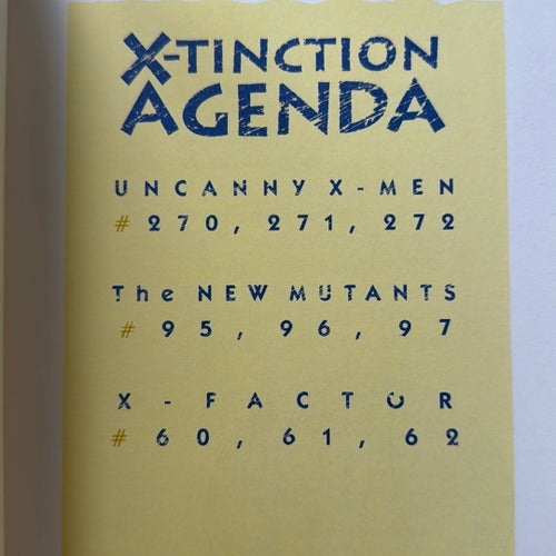 X-Men X-Tinction Agenda