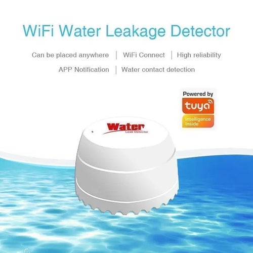 Tuya WIFI Vattenläckage Detektor Smart Life, Detektera Vatten Läckage på distans