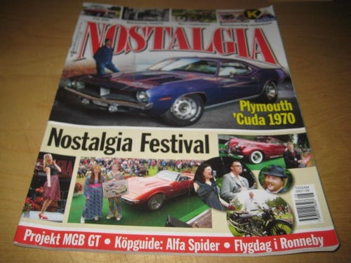 NOSTALGIA NR 8 2014 PLYMOUTH CUDA 1970 , ALFA SPIDER ,M.M