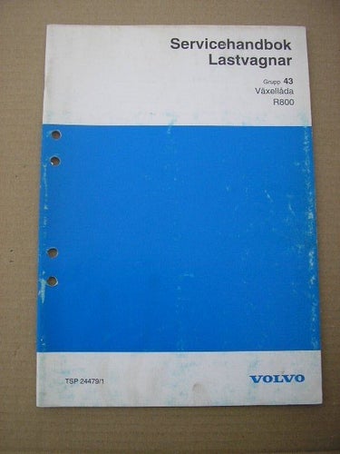 VOLVO Verkstadshandbok Lastbil Växellåda R800