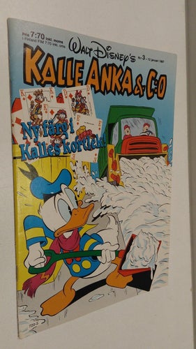 Kalle Anka 1987 nr 3 + Kalle Anka kortleken + Klart för kalas + kupong Very Fine