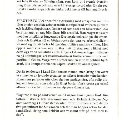 Lassi Sinkkonen: Sprutpistolen.