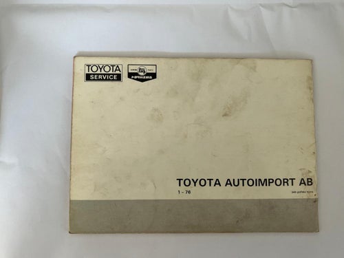 Toyota Corolla 30 1976 Instruktionsbok på svenska.