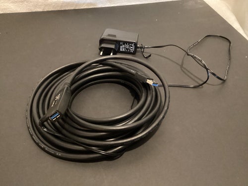 HDMI förlängningskabel 7 m (Deltaco) Svart, med extra ström