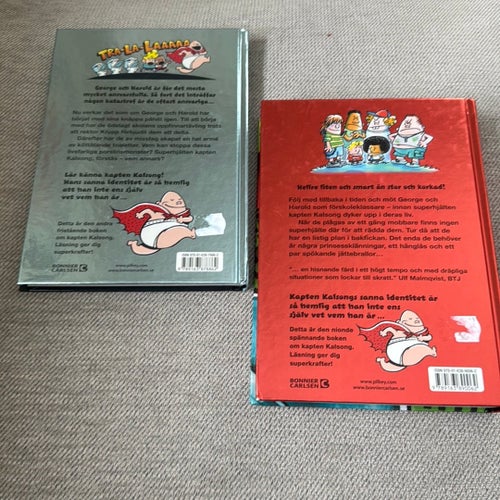 Bokpaket: Dav Pilkey: Kapten Kalsong x 2 // se bilder samt info nedan