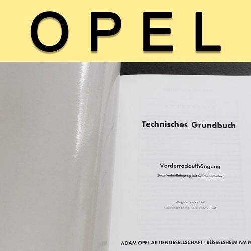 Opel Technisches Grundbuch Vorderradaufhängung 1962