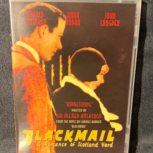 Blackmail, Hitchcock - DVD - Region 2 (Svensk utgåva)