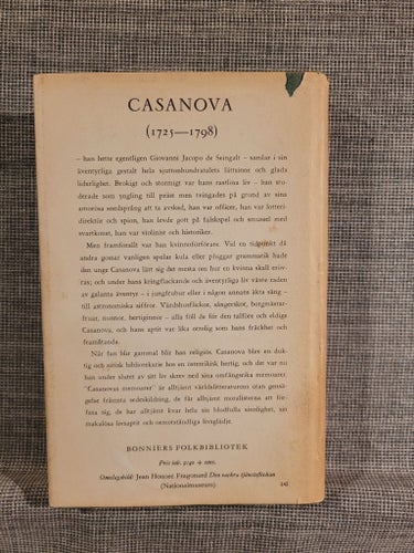 Casanovas memoarer, 1949