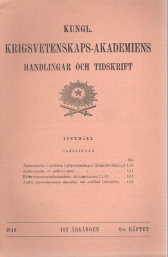 KKRVA - Handlingar och tidskrift - Nr 9 - 1948