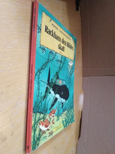 Tintin Herge Tintins äventyr - Rackham den rödes skatt del 2. 1974, 1:a uppl. VF