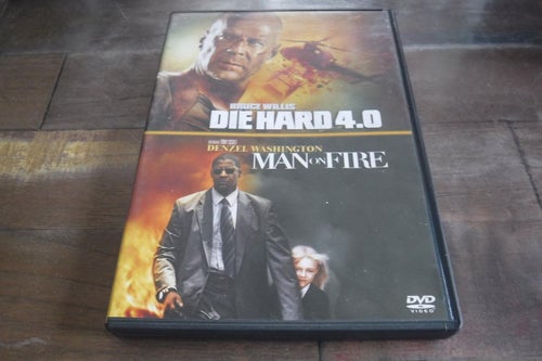 DVD Die hard 4 och Man of fire OBS 2 filmer/2 disc