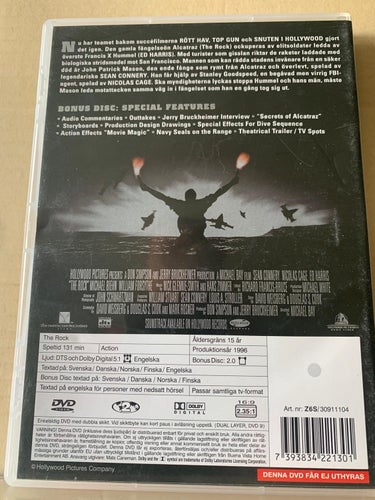 The Rock, 2 disc collectors edition, dvd