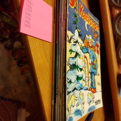 Samling 91:an Karlsson album flera årtal 9 styck mellan Very Good och Fine skick