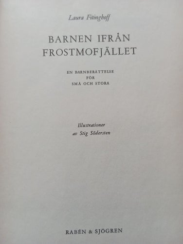 Barnen ifrån Frostmofjället av Laura Fitinghoff (1979)