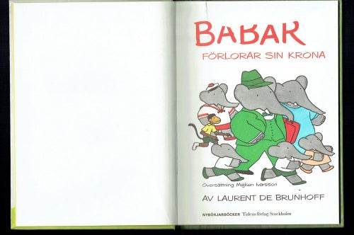 Babar förlorar sin krona - De Brunhoff (1969) Svårfunnen
