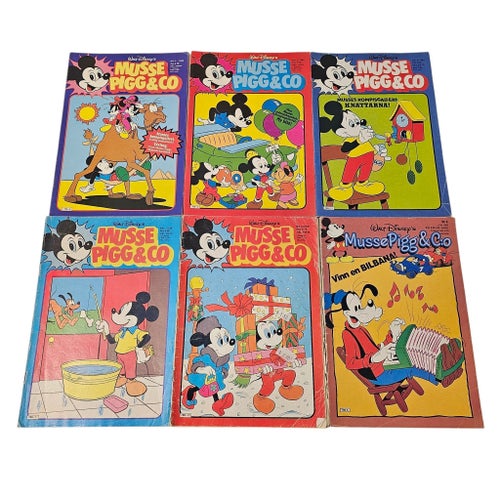 Musse Pigg & Co – 12 st serietidningar 1980-1984