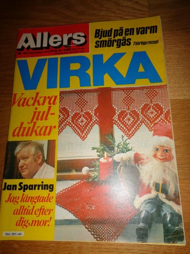 Allers nr44 1978 Jan Sparring, Frank Andersson annons, Virka - juldukar ,