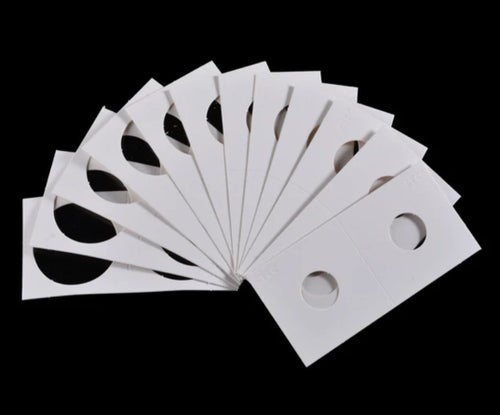 50 st. Oanvända 40mm pappers myntramar i högsta kvalite i paket