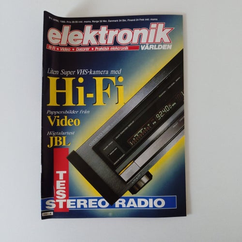 Tidningen Elektronik Världen Nr 4 1989