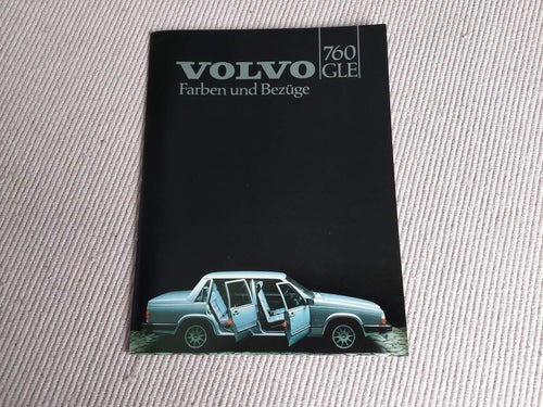 Volvo 760 GLE 1982 in deutsch Farben und Bezuge , färger och klädsel