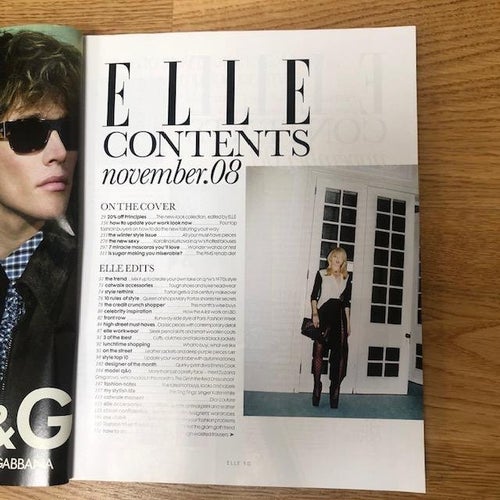 ELLE UK Magazine November 2008  - Model Karolina Kurkova Front Cover