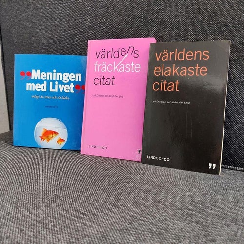 Bokpaket 3st böcker citat samtliga i mkt fint skick!!