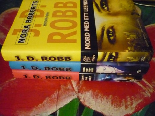 BOK, 3 STYCKEN BÖCKER AV P. D. ROBB, BÄDDAT FÖR MORD, MORD MED GULDKANT, MORD ME