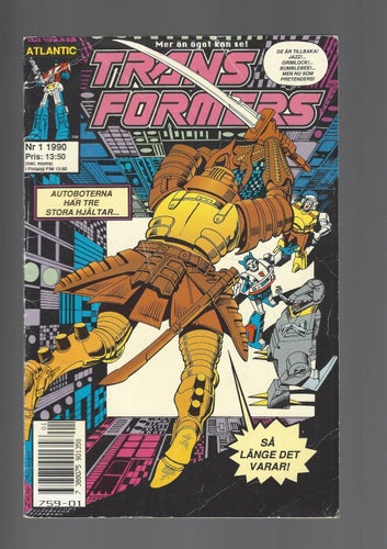 Transformers 1 1990 skick vg