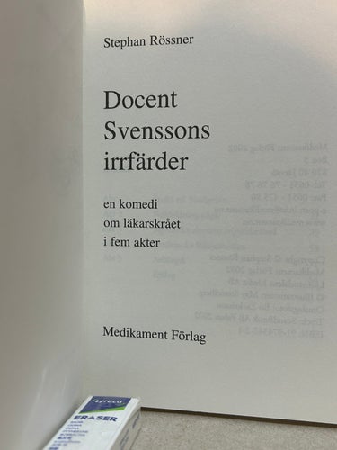 Docent Svenssons irrfärder av Stephan Rössner. bok, Very fine plus
