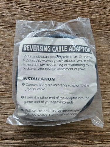 QUICKSHOT - REVERSING CABLE ADAPTOR - JOYSTICK ADAPTOR - NOS - SEALED
