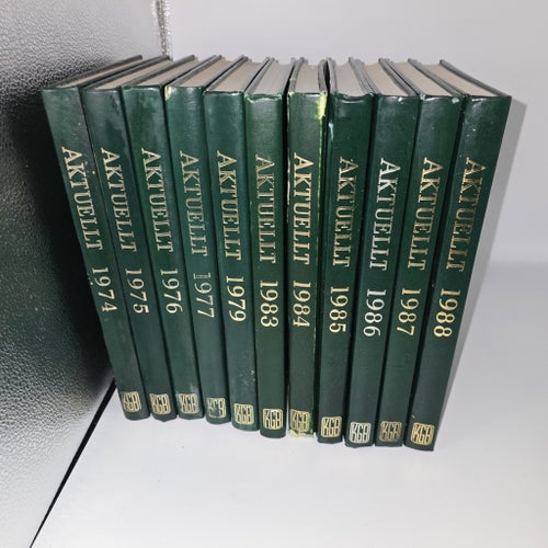 Aktuellt gröna årsbok 1974-1988 varierande årtal och skick