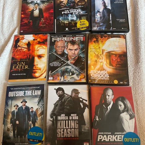 9 stycken dvd-filmer