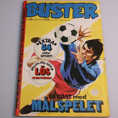 Buster - 1974 - NR 10 - Formel K, Wilma Rudolph, Målspelet