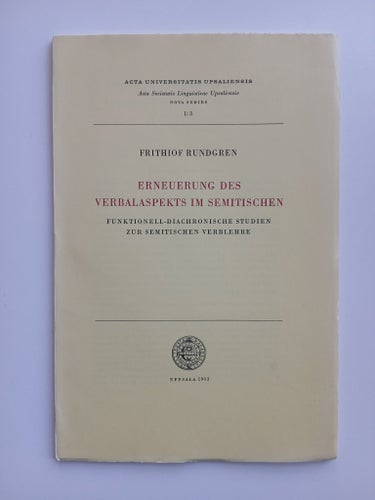 Erneuerung des Verbalaspekts im Semitischen av Frithiof Rundgren, 1963
