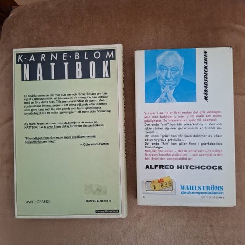 Två deckare: Nattbok av K. Arne Blom och Den illa gör... han illa dör av Alfred