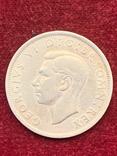 Brittisk Half Crown från 1949