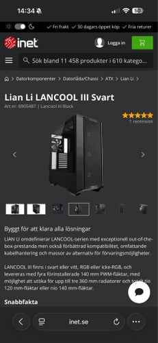 Lian Li LANCOOL III Svart Chassi
