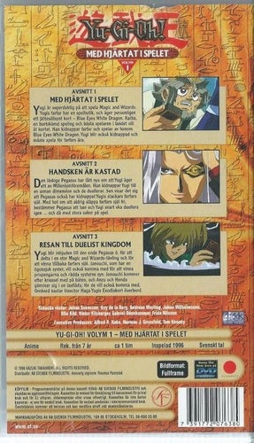 YU-GI-OH! VOL 1 -MED HJÄRTAT I SPELET ( SVENSK VHS FILM !)