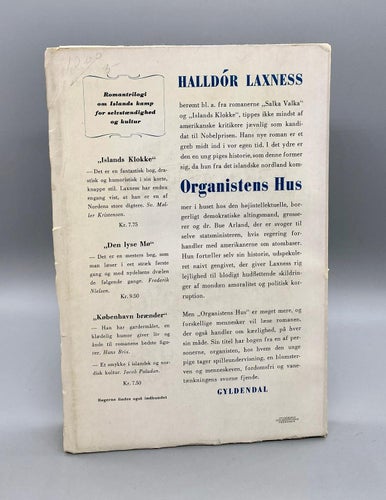 Organistens hus avHalldor Laxness (Klassiker)