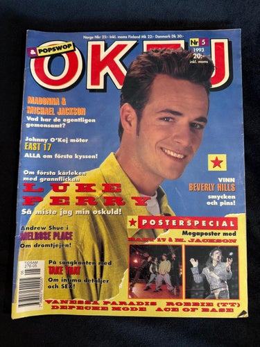 Tidningen OKEJ ! Nr 5 - 1993 . MED POSTERS !