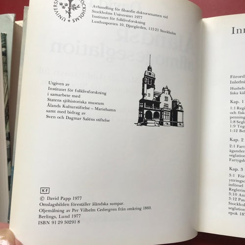 ÅLÄNDSK ALLMOGESEGLATION David Papp 1977