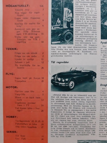 Teknikens Värld nr 15 1950: Aero Minor, teknik, flyg, motor, hobby