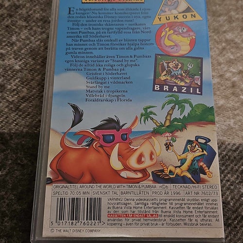 Jorden Runt Med Timon & Pumba SvTal (VHS)