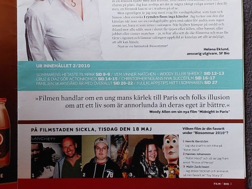 Film på Bio nr 2, Juni-Augusti 2010