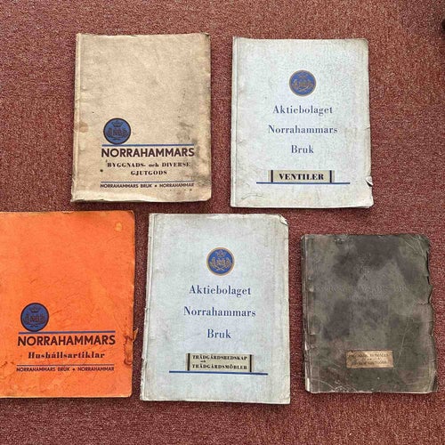 5 äldre kataloger från Norrahammars Bruk 1930-40 tal