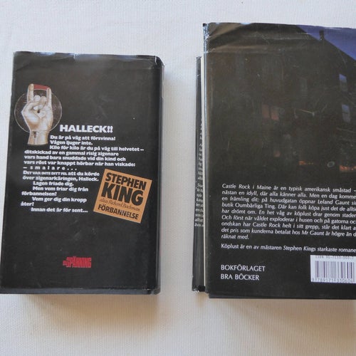 2 Böcker av Stephen King - Förbannelse och Köplust