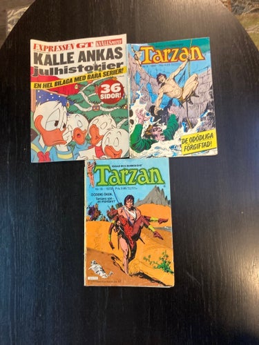 2 Tarzan och 1 Kalle Anka tidningar